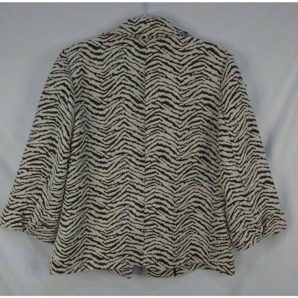 Chico's Travelers Collection 1 (Small) Zebra Print Jacket Oversized - Picture 4 of 4